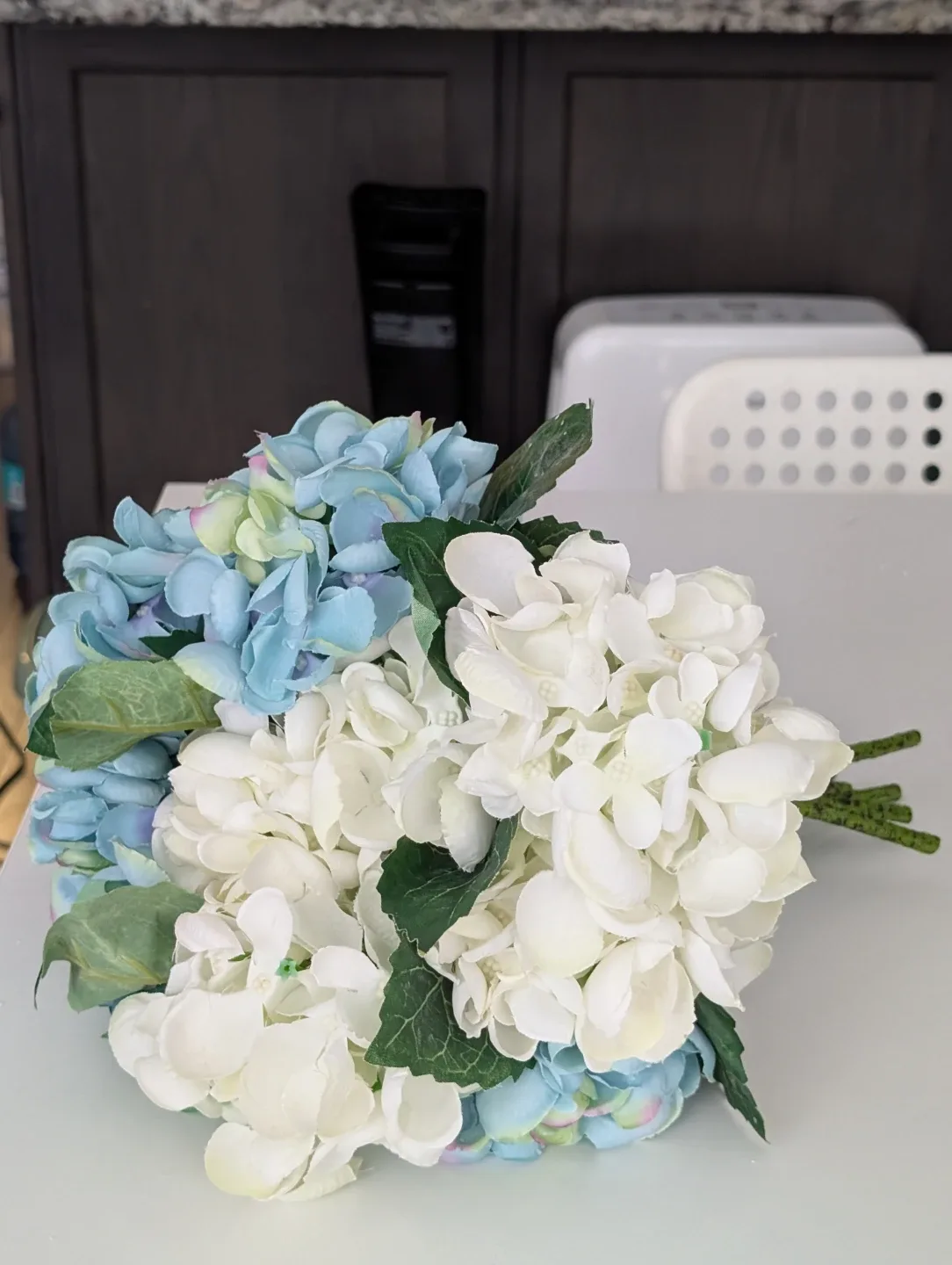 Blue & White Hydrangea Bouquet