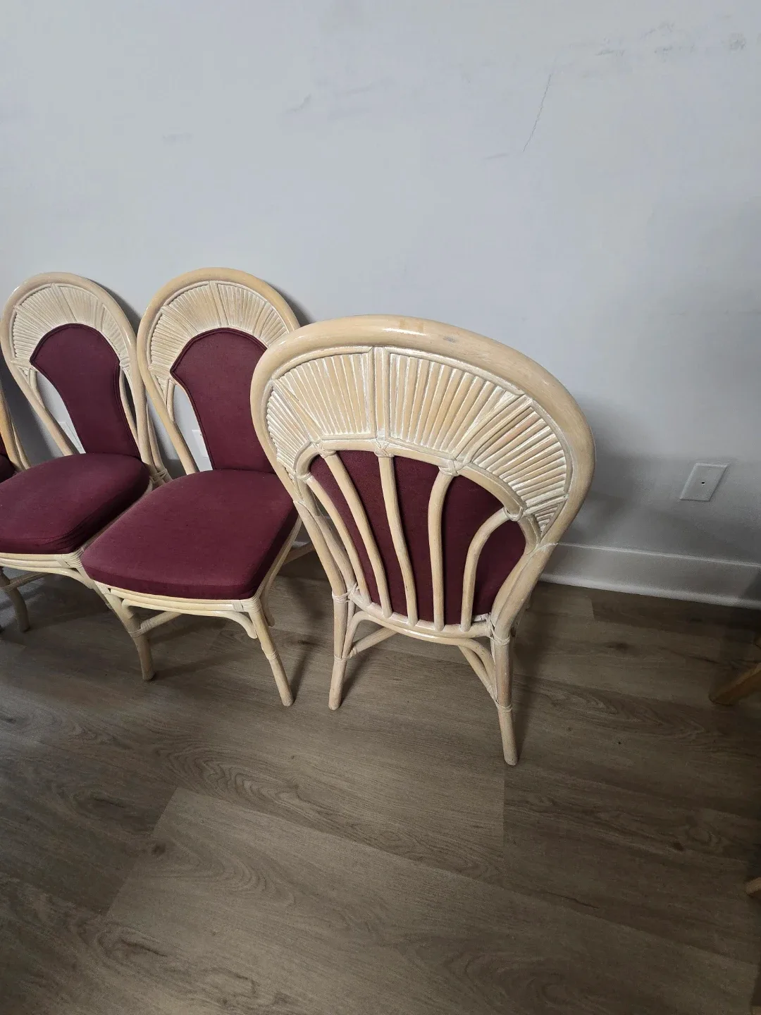 Set of 4 Rattan Dining Chairs