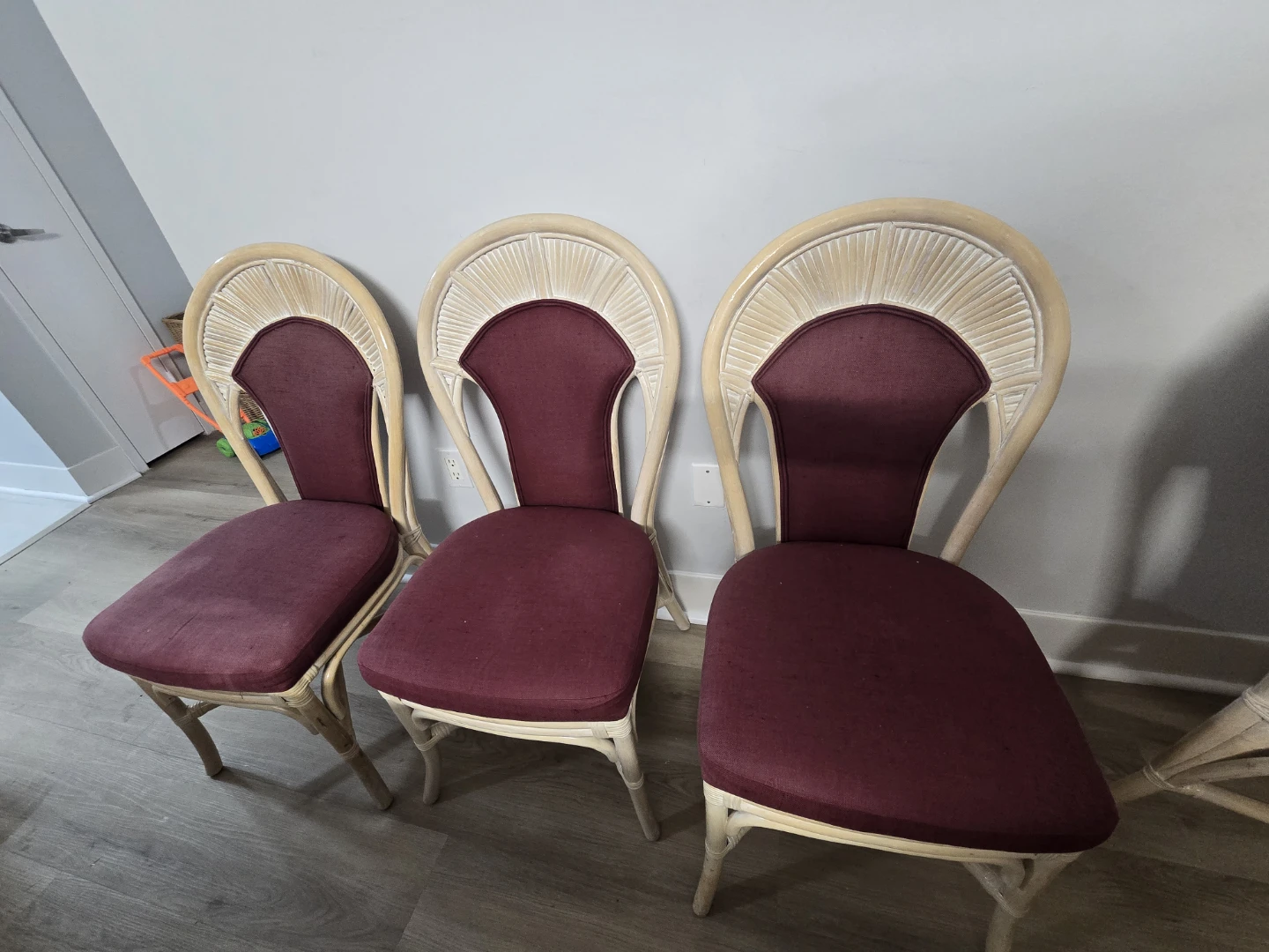 Set of 4 Rattan Dining Chairs - photo 5