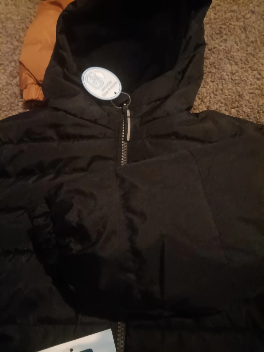 Whales Tail Boys Black Puffer Jacket - Size 4 - photo 4