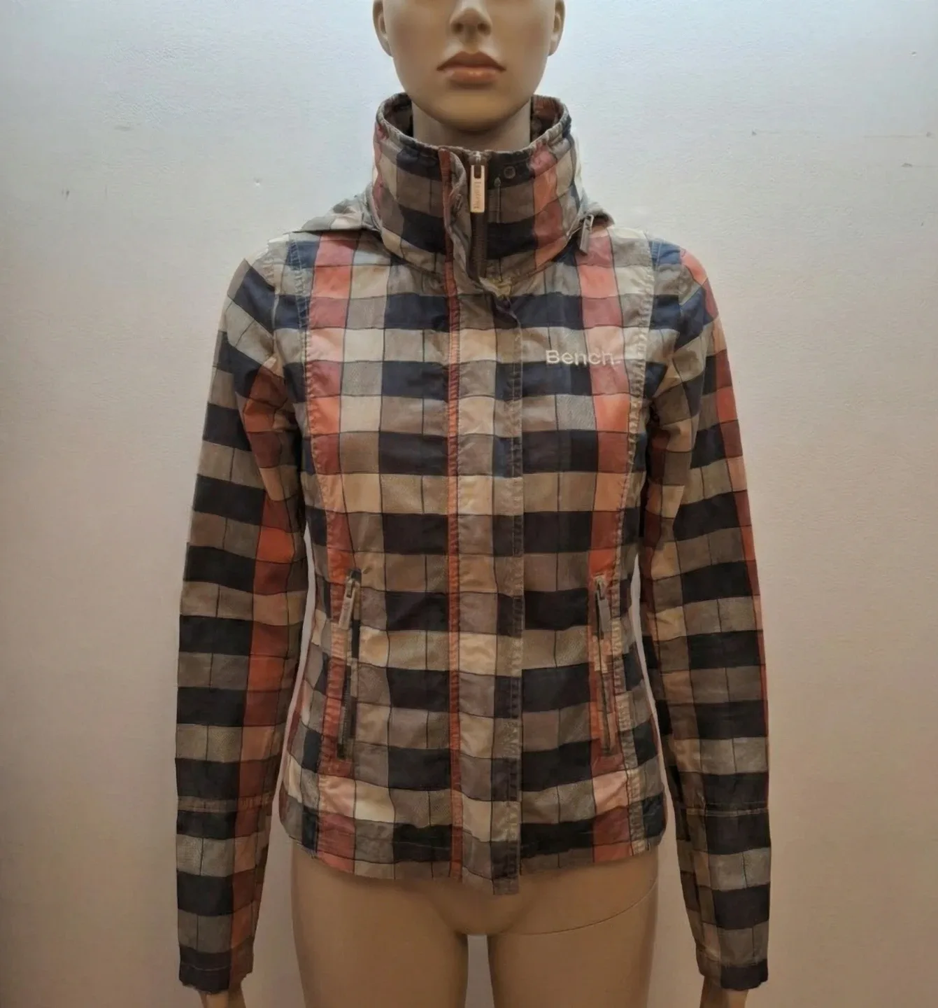 Bench Plaid Jacket with Hood