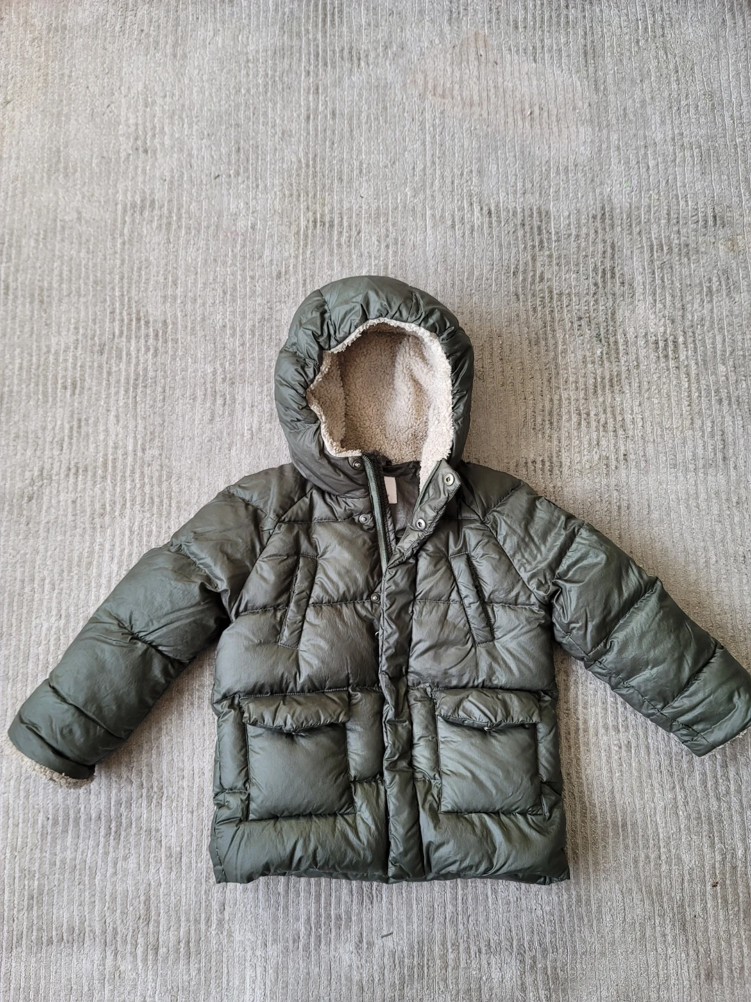 Il Gufo 24M Olive Green Puffer Jacket