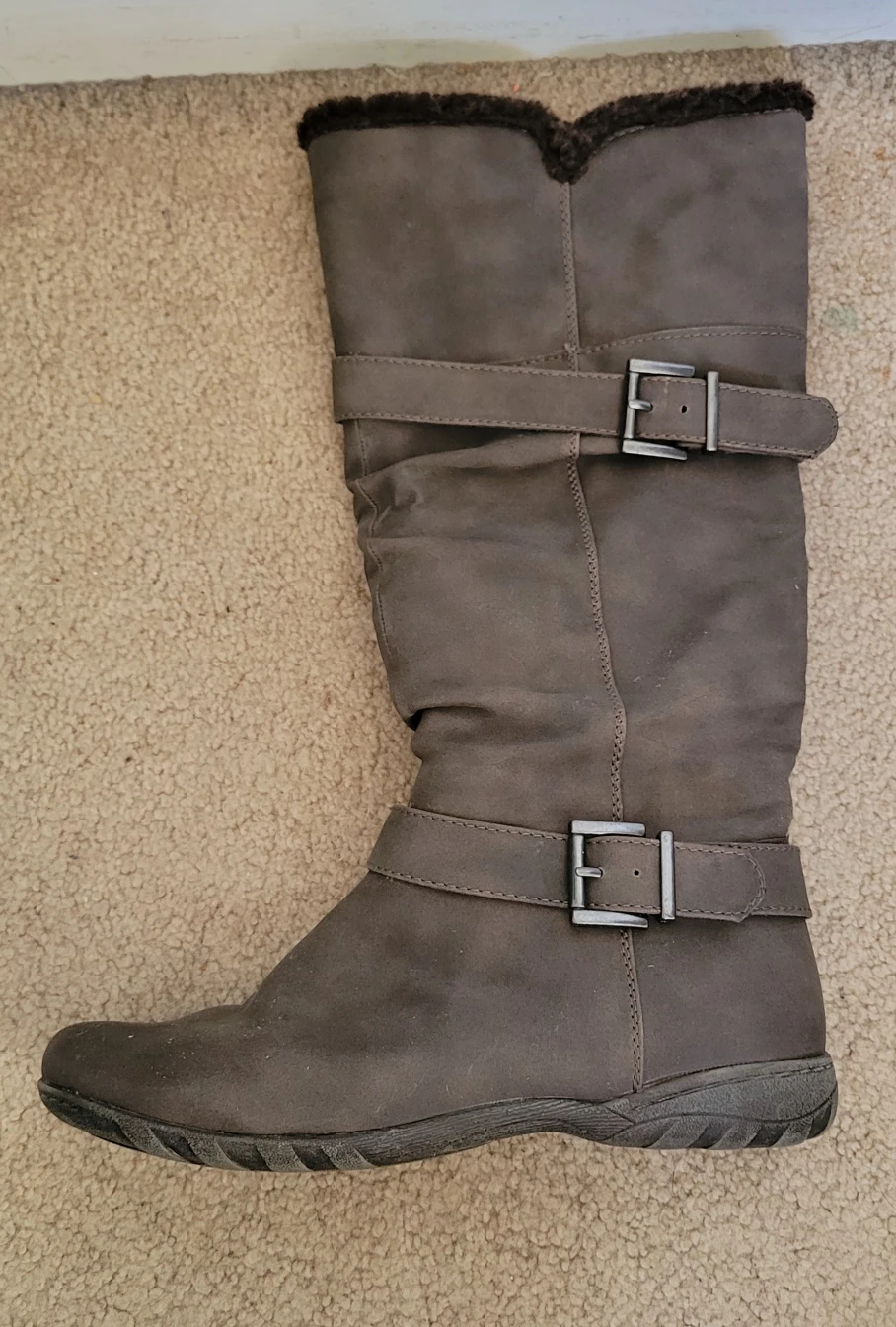 Spring Grey Knee-High Boots - photo 3