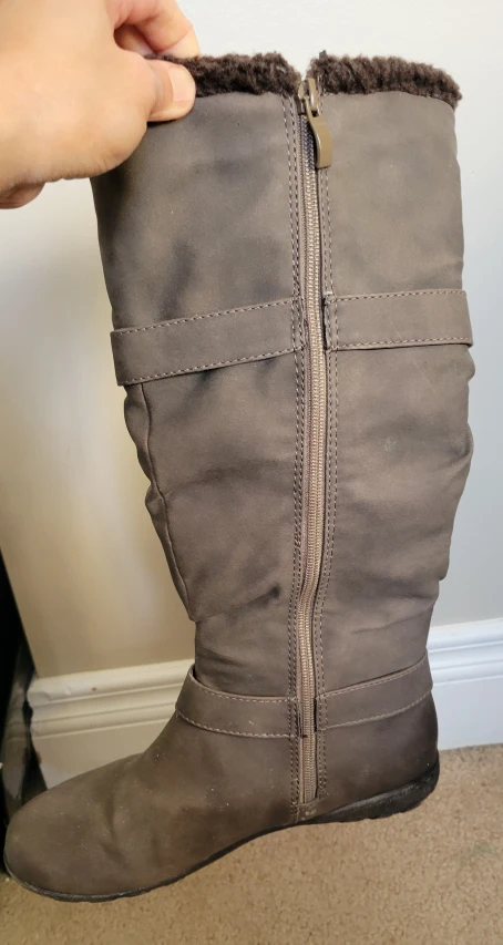 Spring Grey Knee-High Boots - photo 4