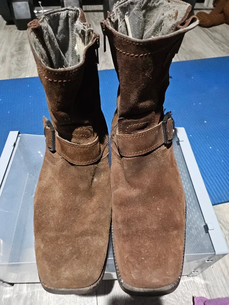Brown Suede Ankle Boots