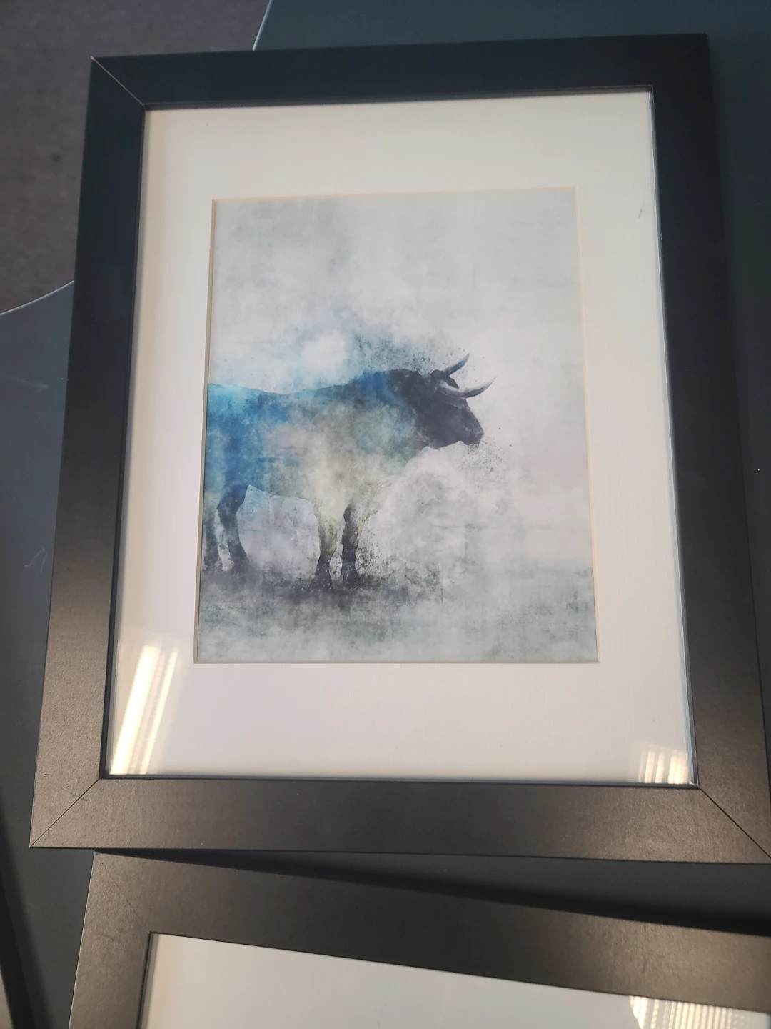 Set of 3 Framed Bull Art Prints - photo 3