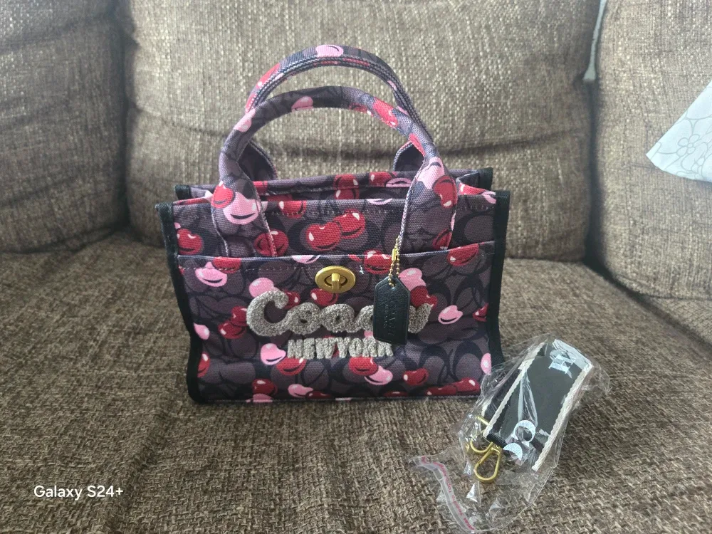 Coach Cherry Print Mini Tote Bag