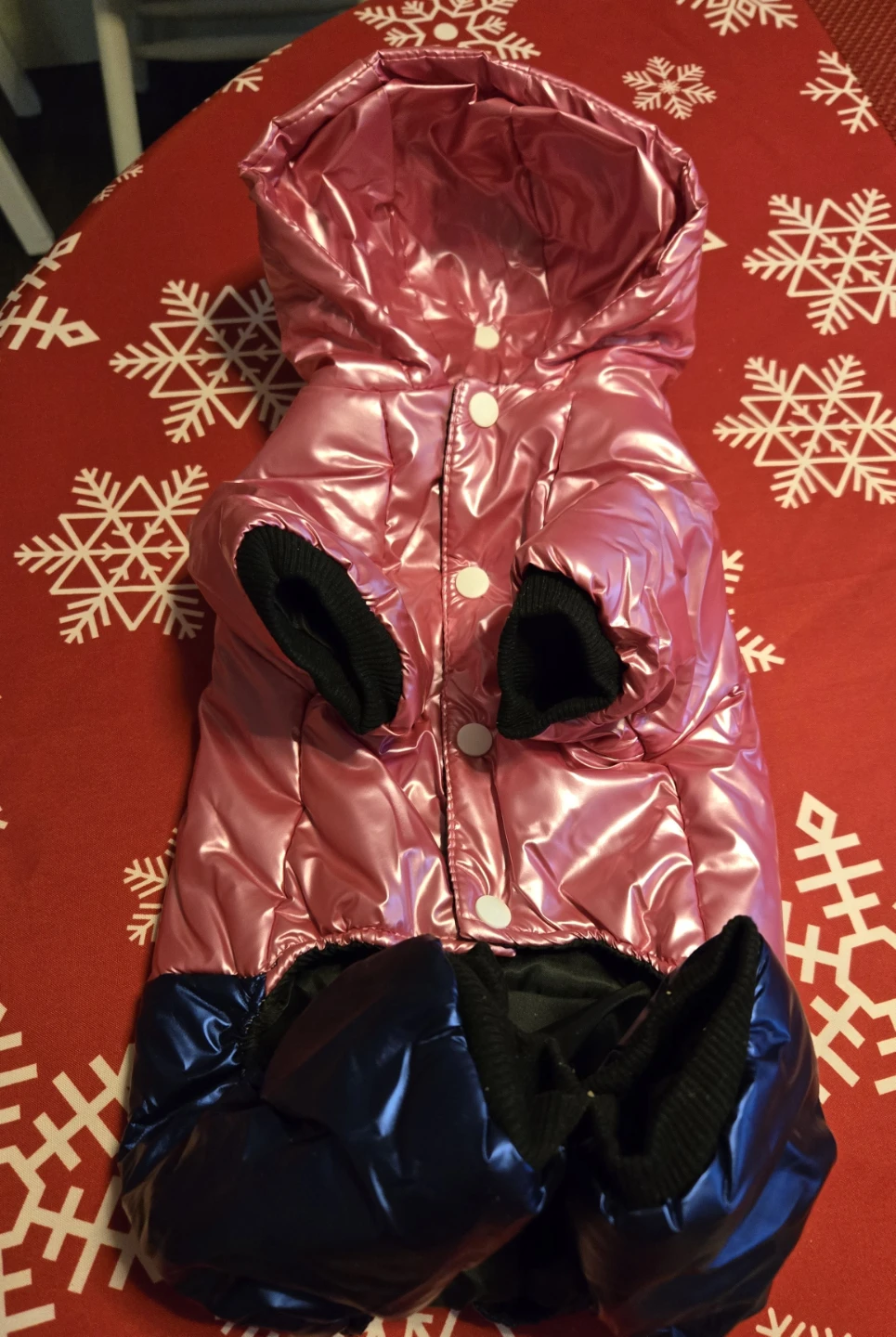 Dog Puffer Onesie - Pink & Blue - photo 2