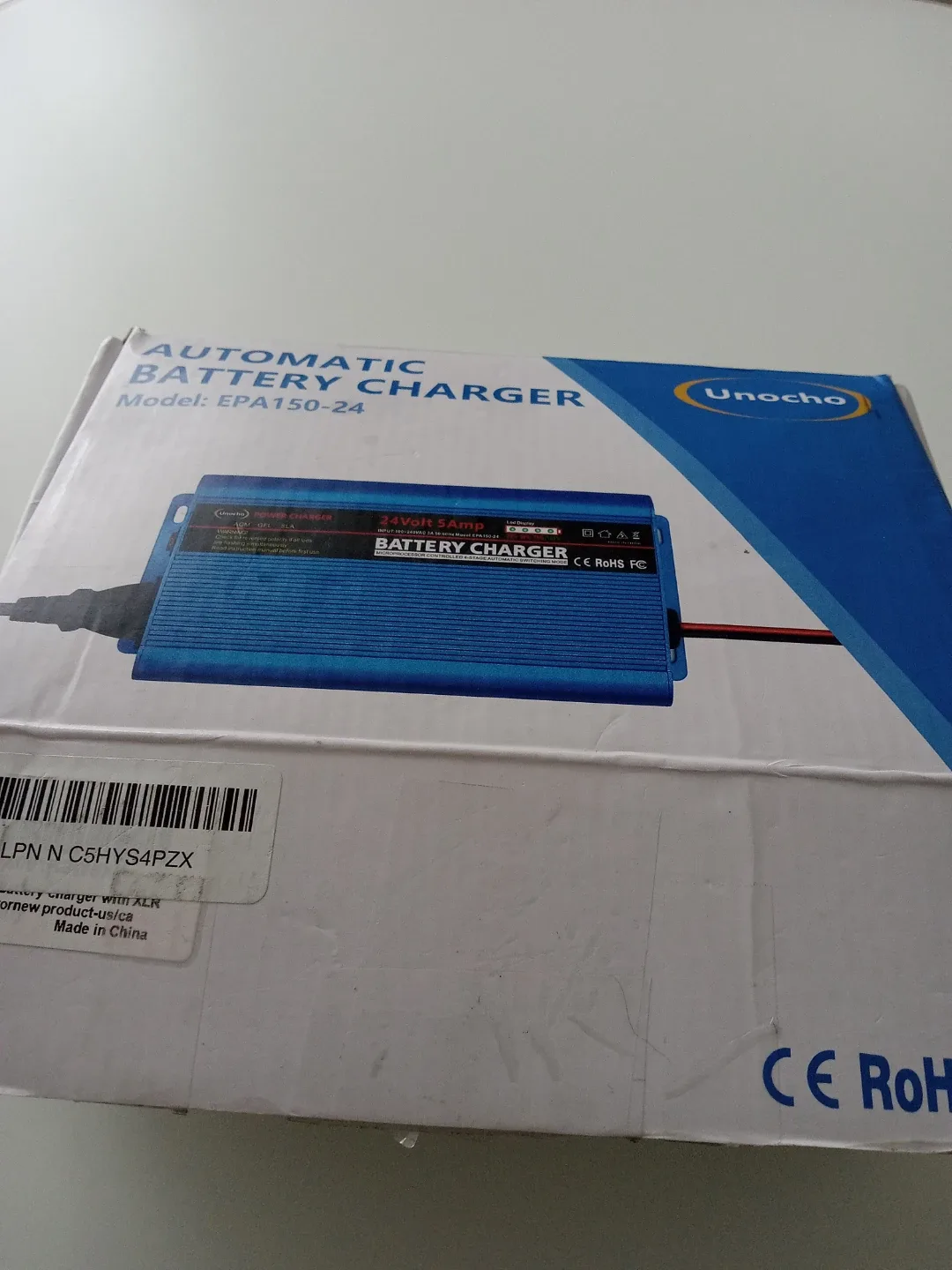 Unocho EPA150-24 24Volt 5Amp Automatic Battery Charger