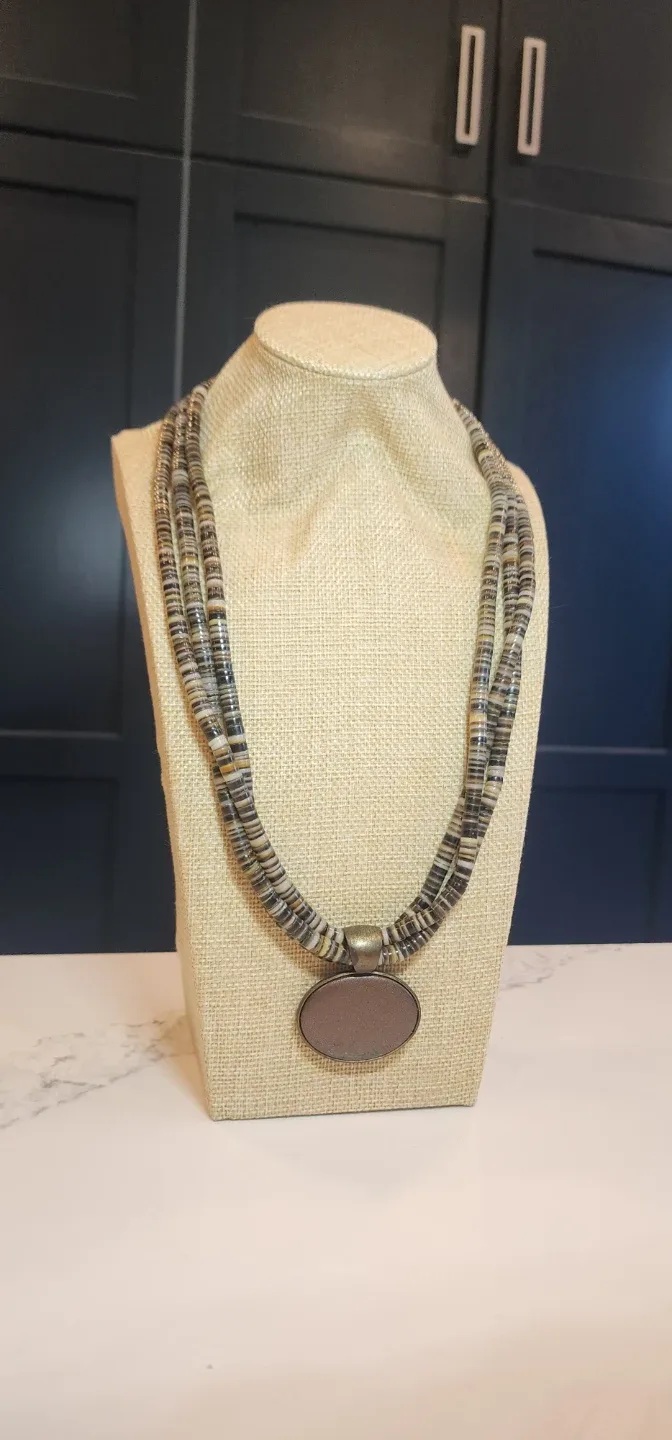 Bohemian Chic Multi-Strand Heishi Bead Necklace