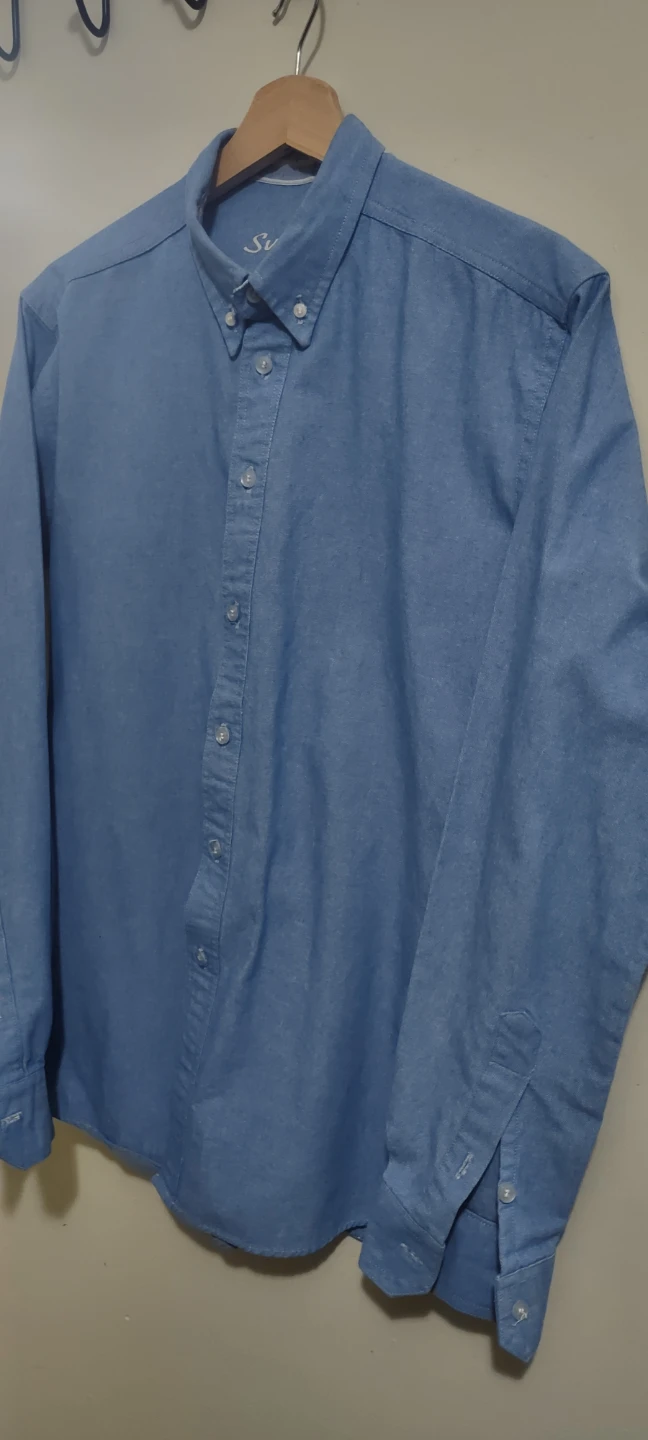 Sully's Oxford Cotten Blue Button-Down Shirt - photo 2