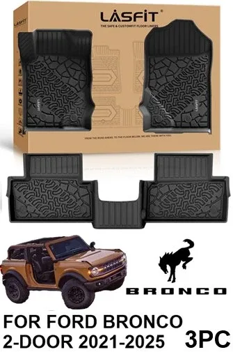 LASFIT Floor Mats for Ford Bronco 2-Door 2021-2025
