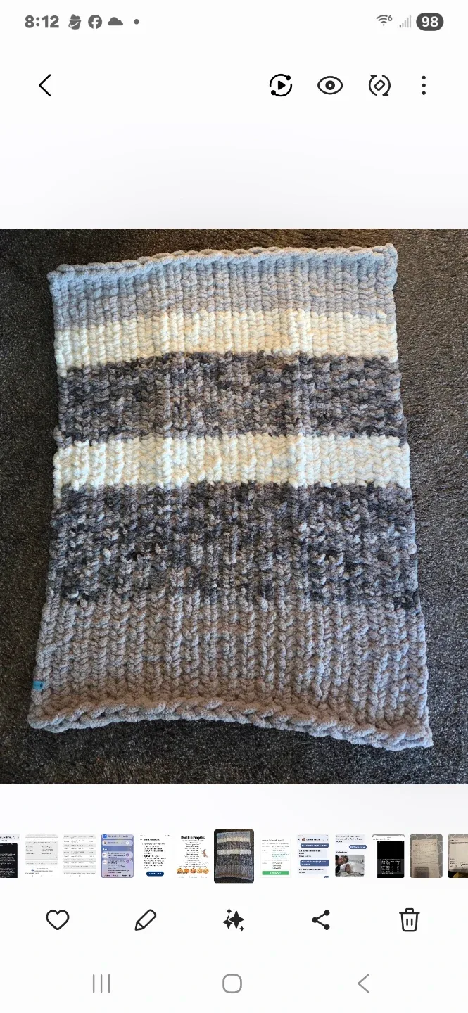 Handmade Chunky Knit Throw Blanket
