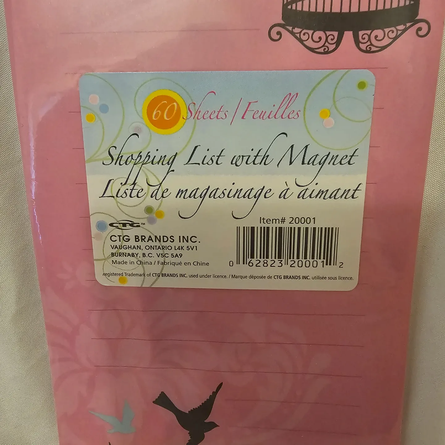 Multi-Coloured 60 Sheet Shopping List with Magnet Notepad image indicator(3)