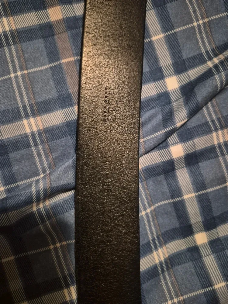 Men's genuine leather, Hugo Boss leather belt #Cleanout image indicator(2)