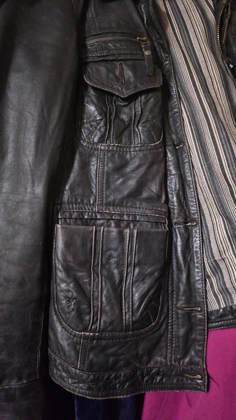 MNG Casual Sportswear Leather Jacket - Size L image indicator(5)