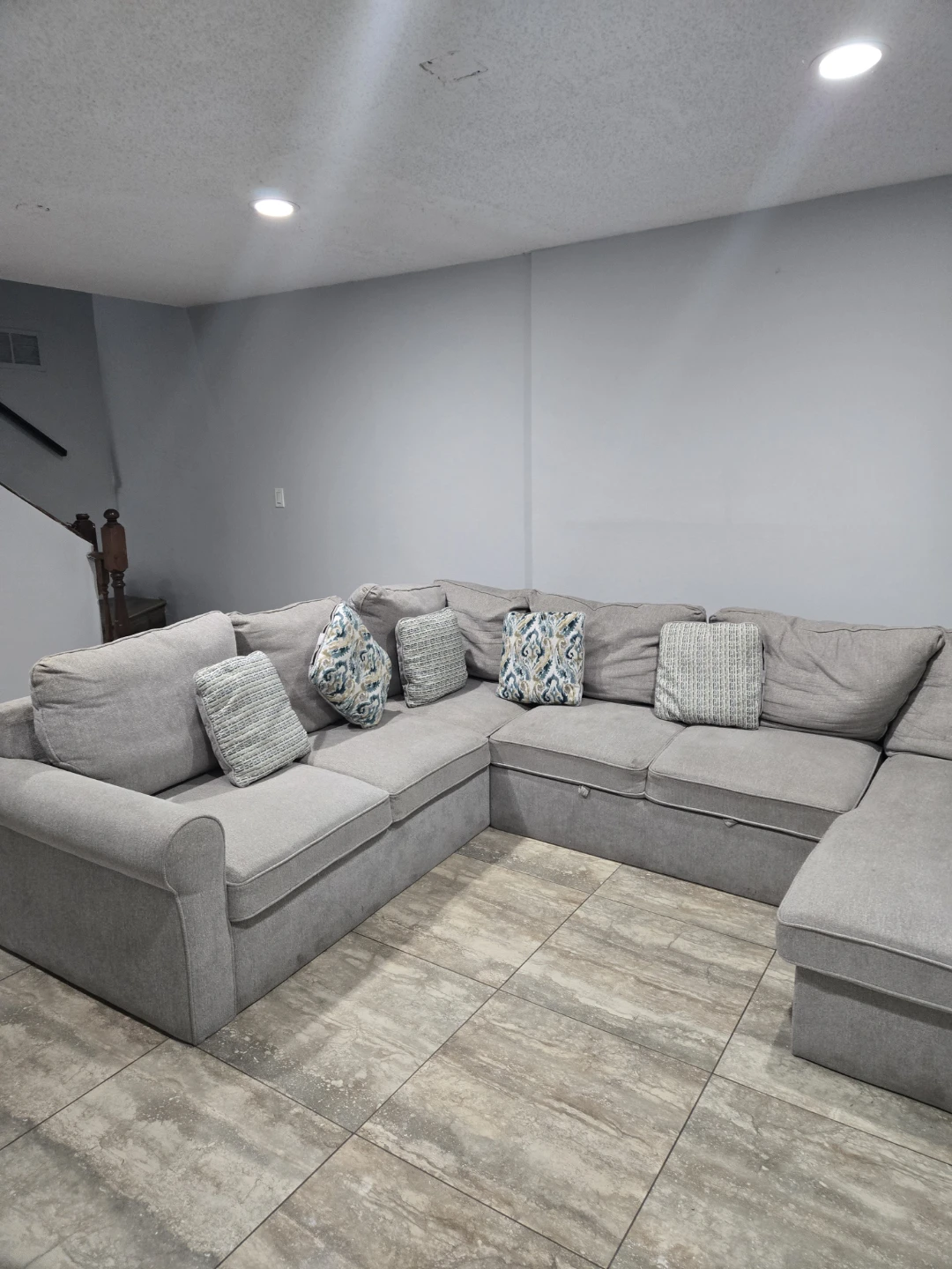 Large Grey Sectional Sofa