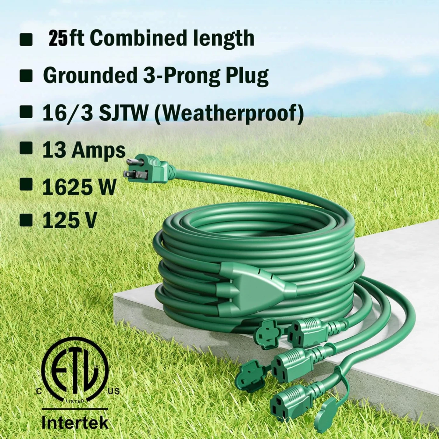 1 to 3 Splitter Extension Cord - photo 3