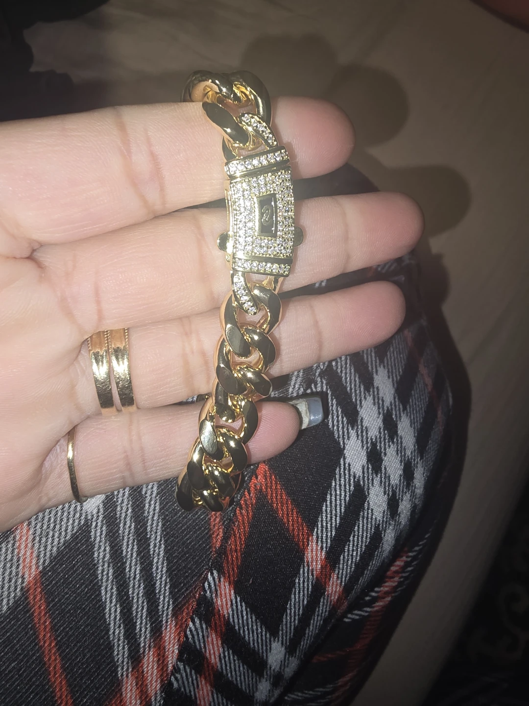Gold Cuban Link Chain and Bracelet Set - photo 3
