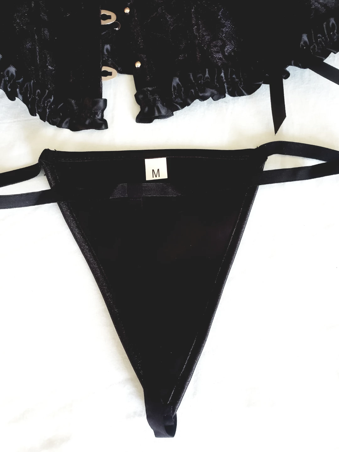 Black Corset & Panty Set - Size M - photo 5