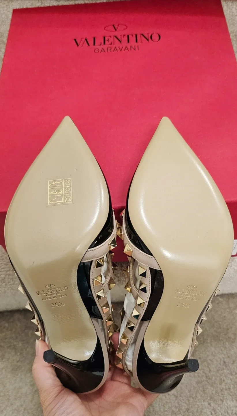 Valentino Rockstud 10cm heels. Size 35.5 image indicator(7)