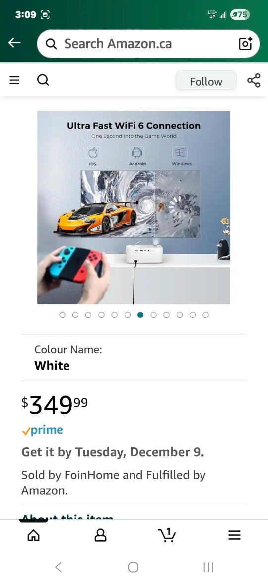 L61pro Smart Projector wifi 6,BT - with Apps,New! image indicator(6)