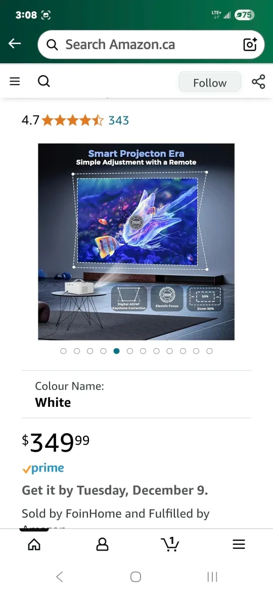 L61pro Smart Projector wifi 6,BT - with Apps,New! image indicator(9)