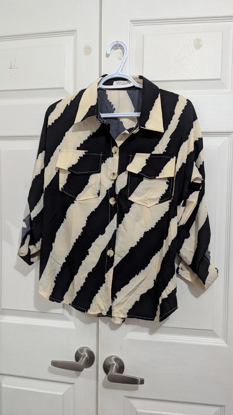 Winport Striped Blouse - Size M
