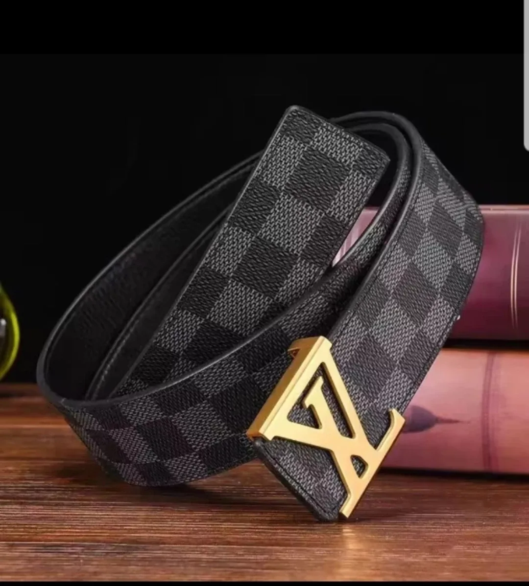 Louis Vuitton Style Checkered Belt image indicator(5)