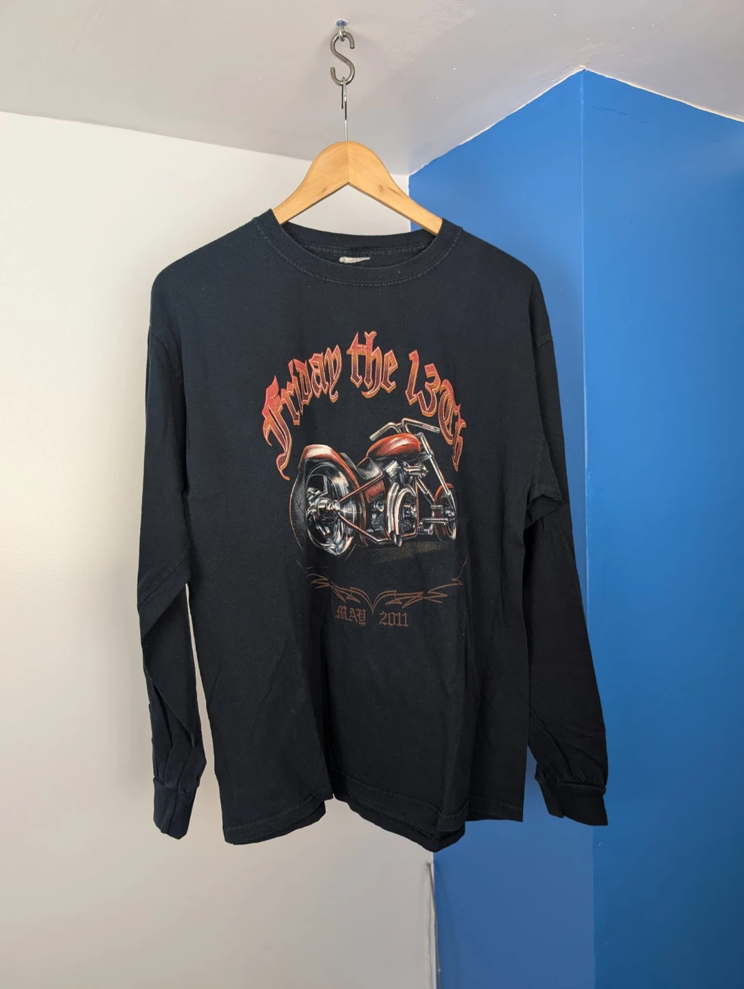 Friday The 13th Motorcycle Long Sleeve Shirt Size Large - photo 2