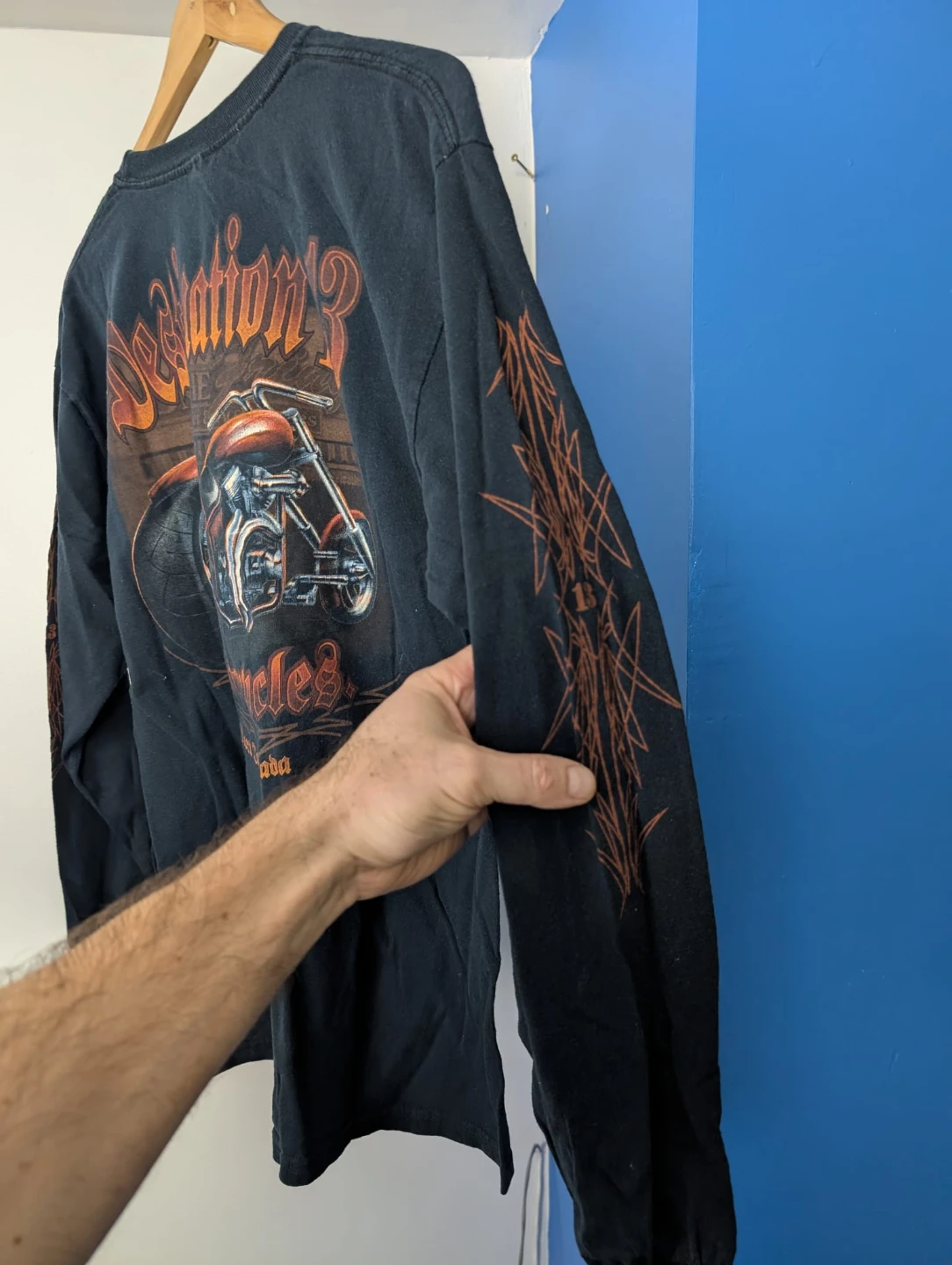 Friday The 13th Motorcycle Long Sleeve Shirt Size Large - photo 4