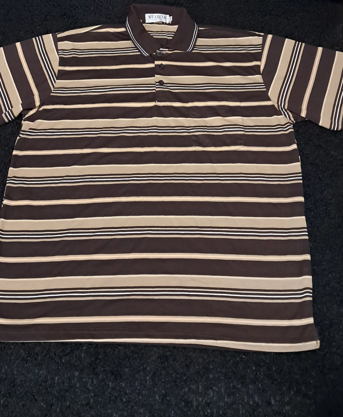 St. Lucia Collection Striped Polo Shirt