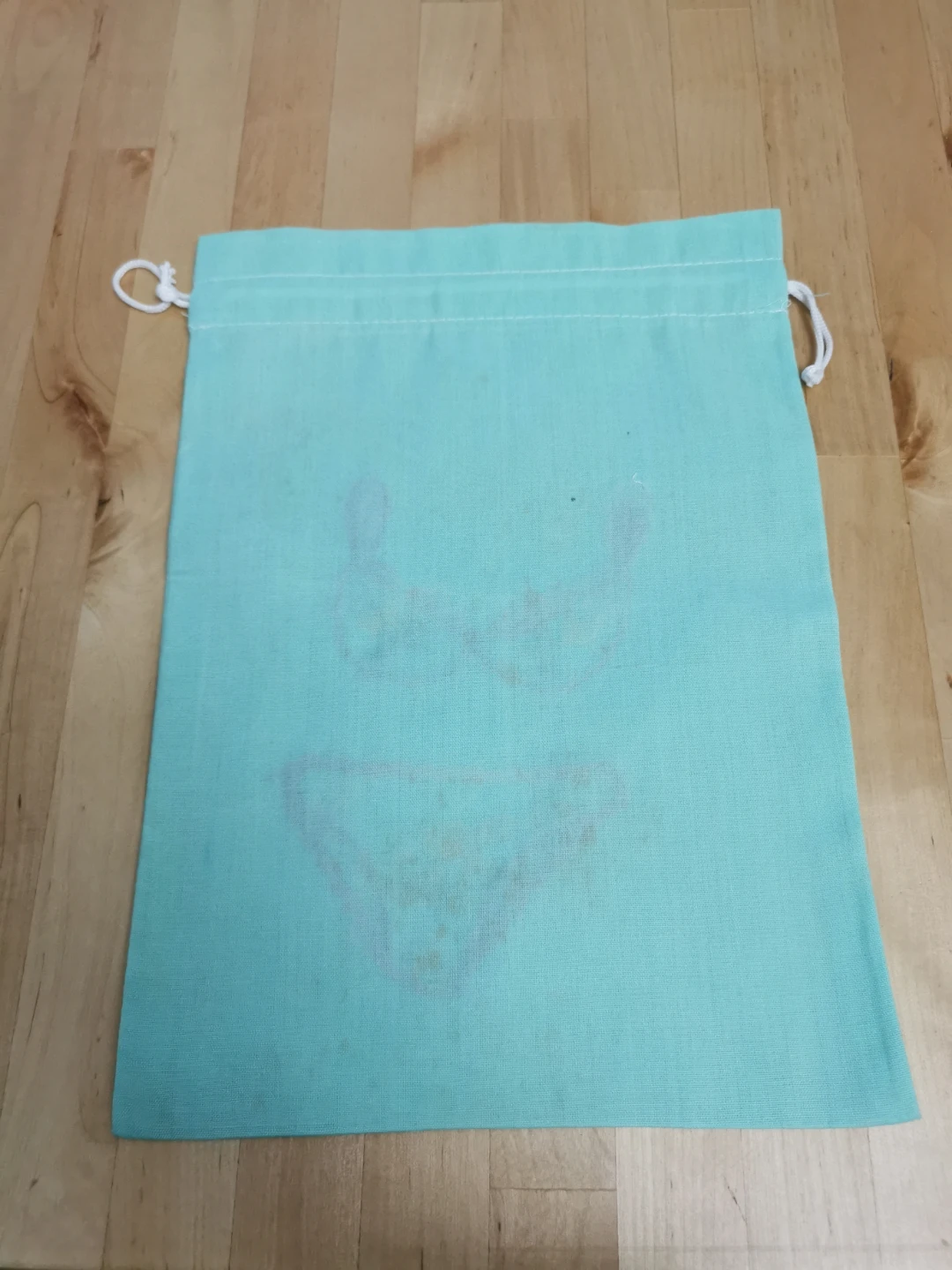 Aqua Drawstring Bag with Embroidery - photo 2