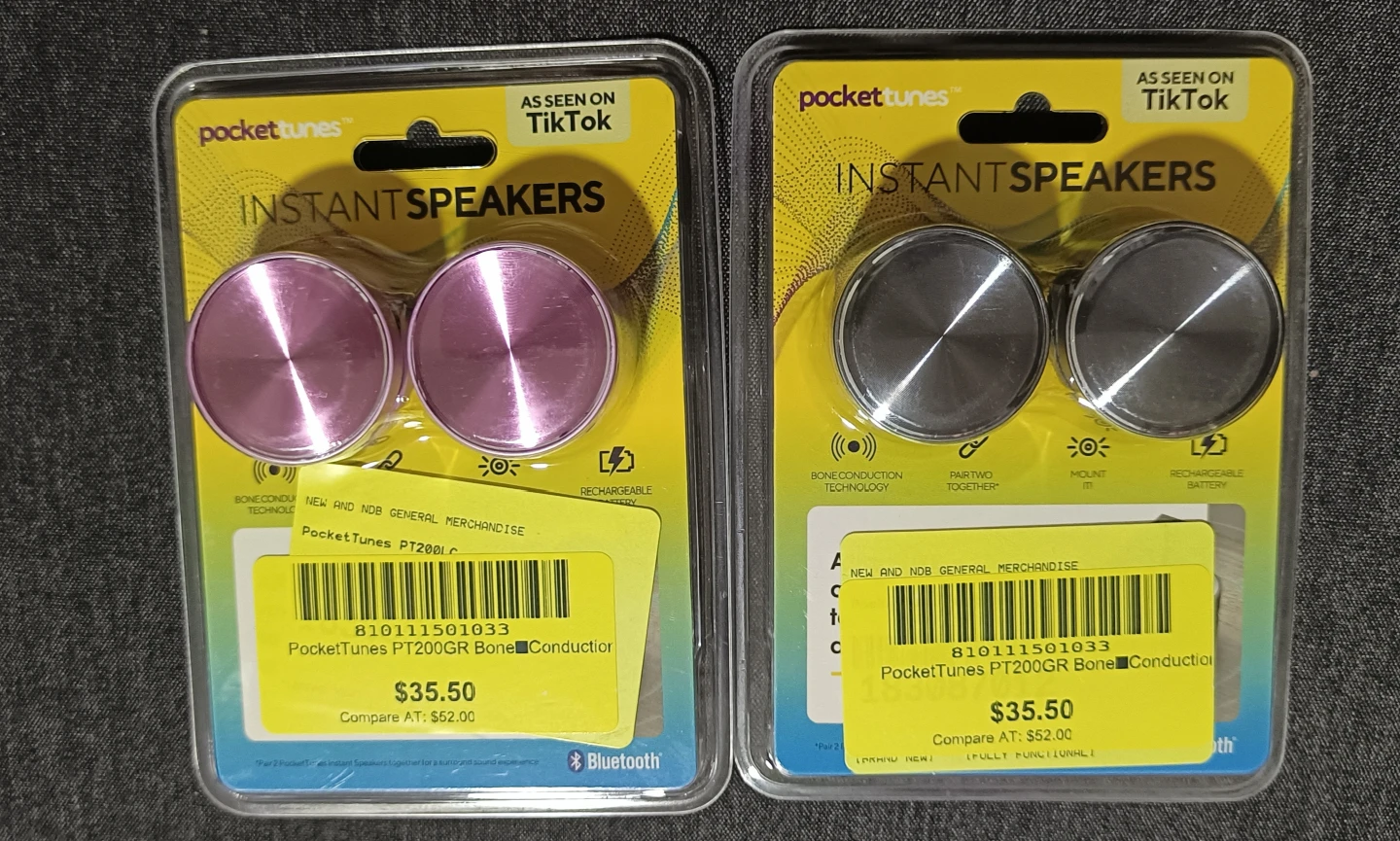 New PocketTunes PT200GR Bone Conduction Mini Speakers - photo 2