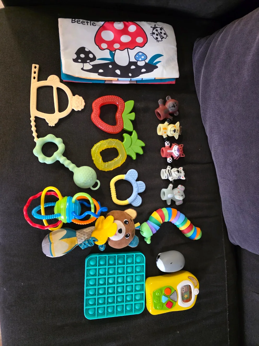 Baby Toys Bundle - Teethers, Book, Pop It