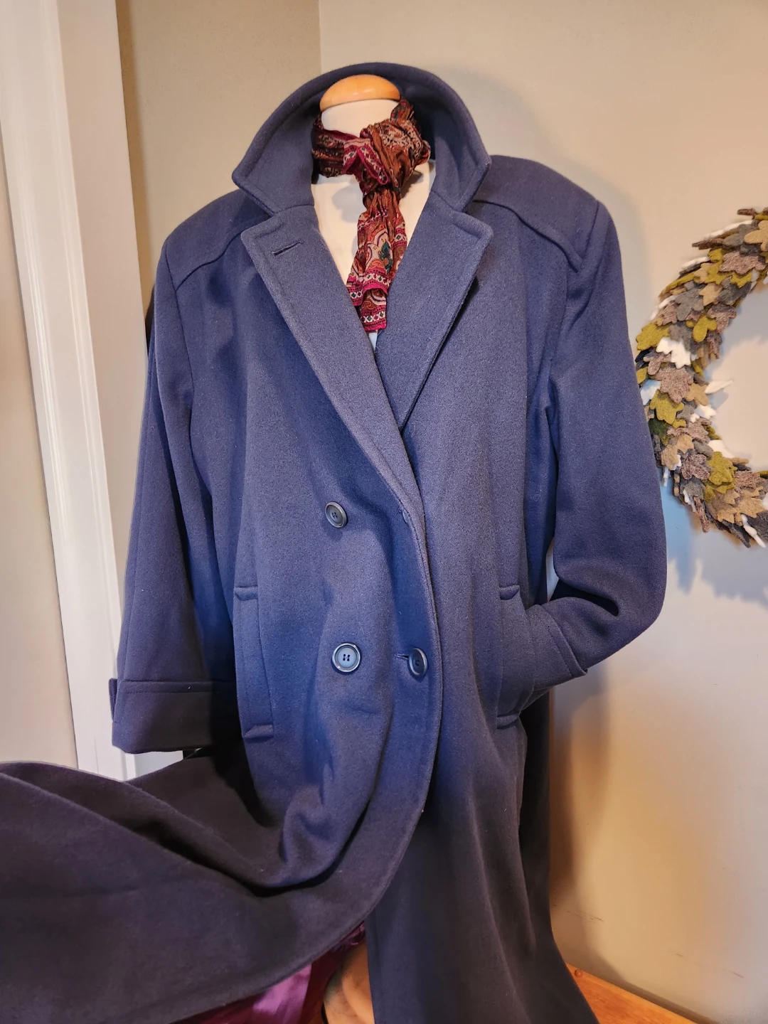 Blue Wool winter Overcoat - Classic Style! - photo 2