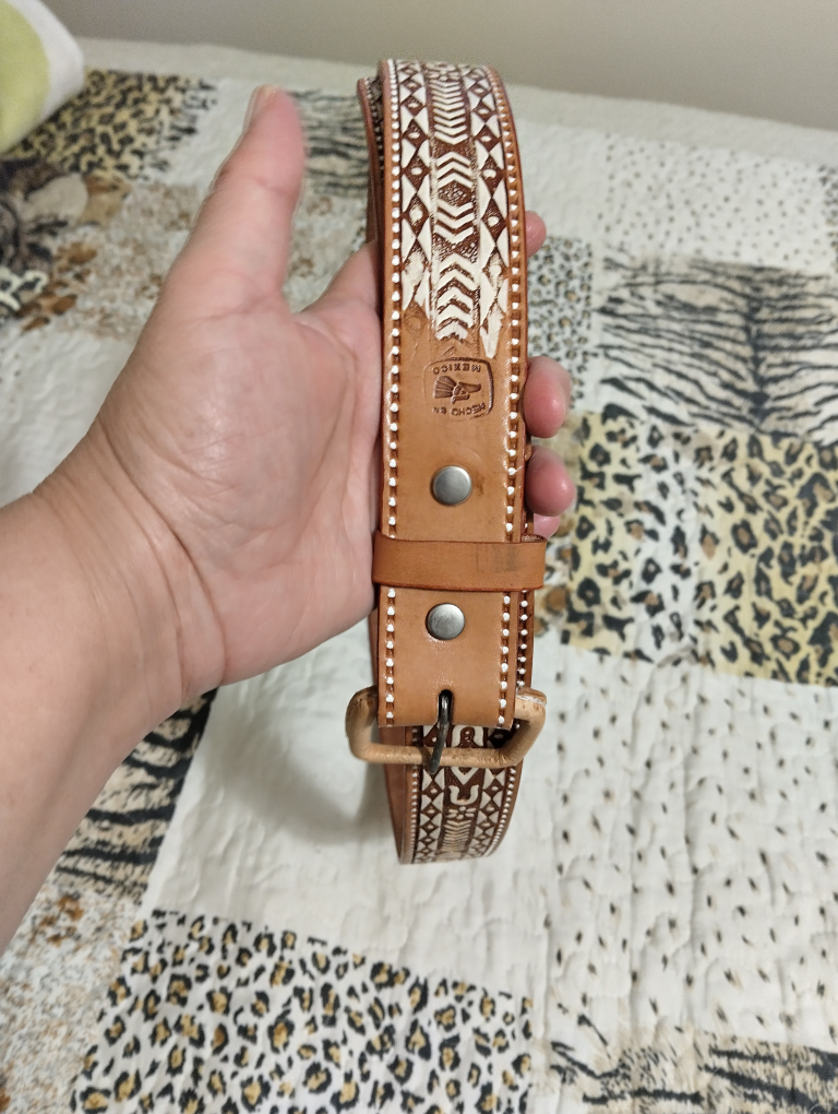Leather Belt - Brown - photo 2