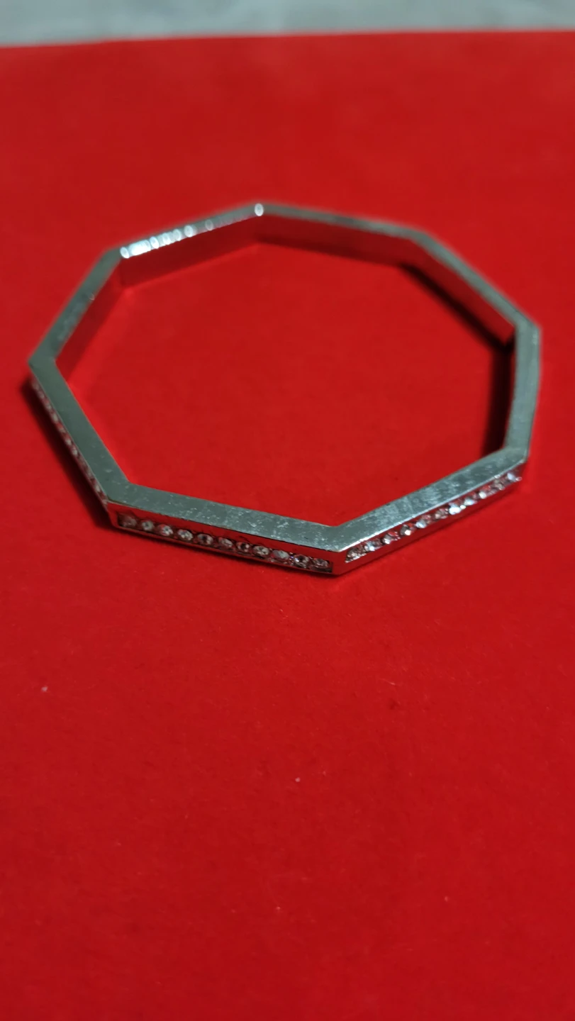 Silver Tone Octagon Bracelet Set - photo 4