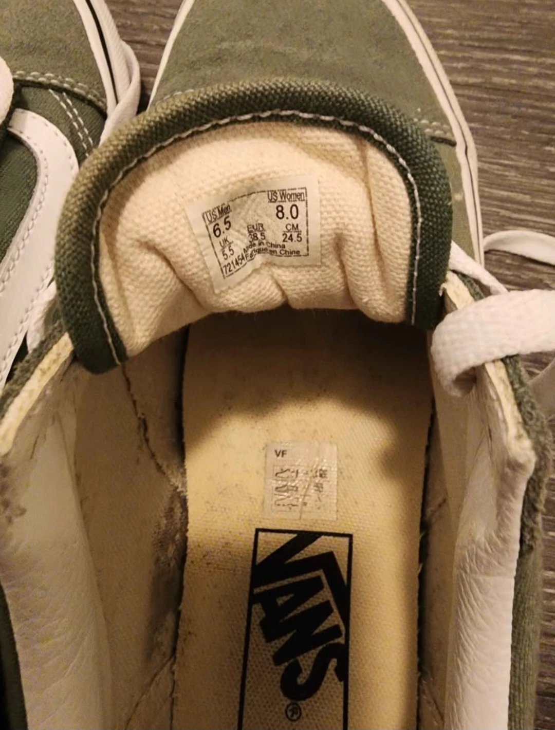 Vans Old Skool Sneakers Olive Green Men 6.5 Women 8 - photo 2