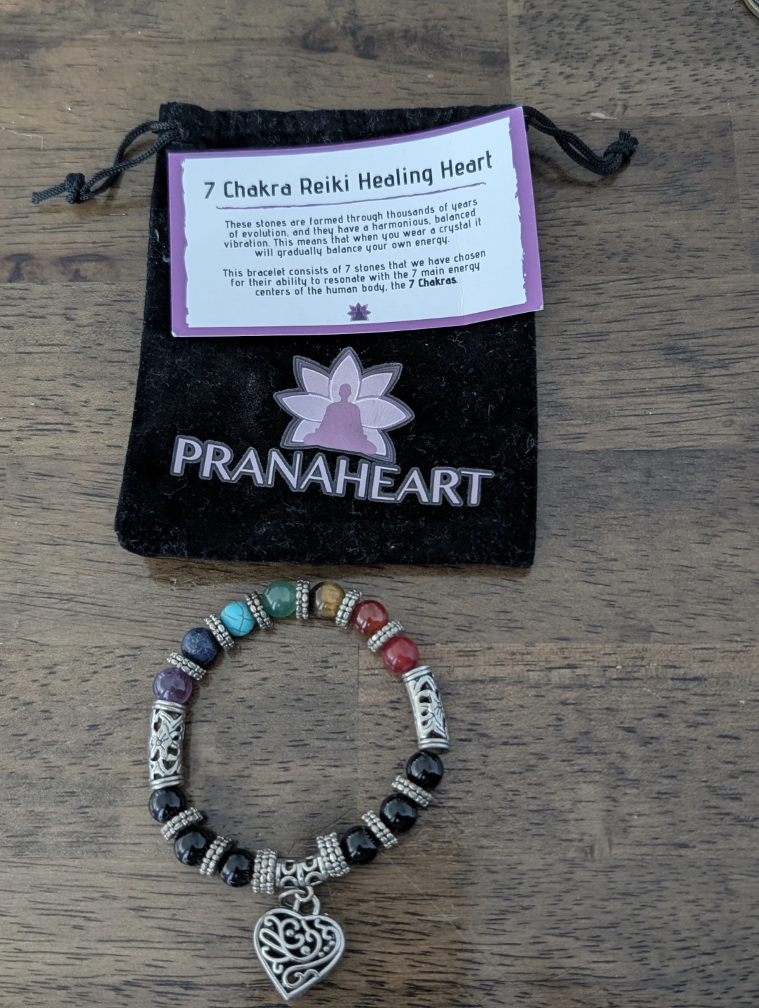 Pranaheart 7 Chakra Reiki Healing Heart Bracelet - photo 3