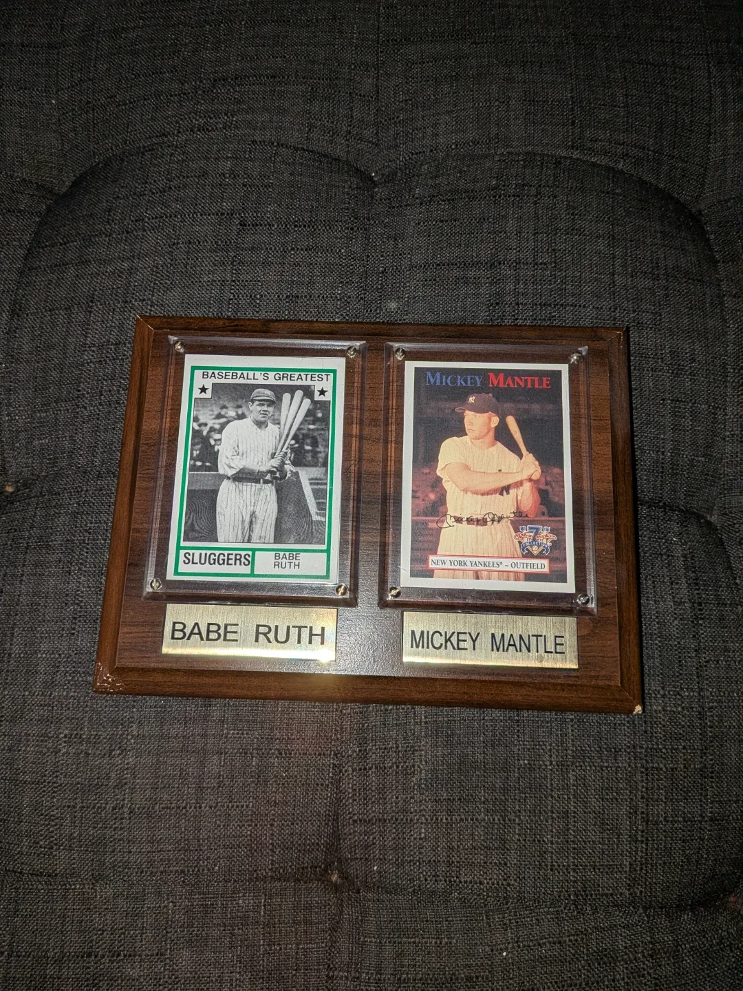 Babe Ruth & Mickey Mantle Framed Cards
