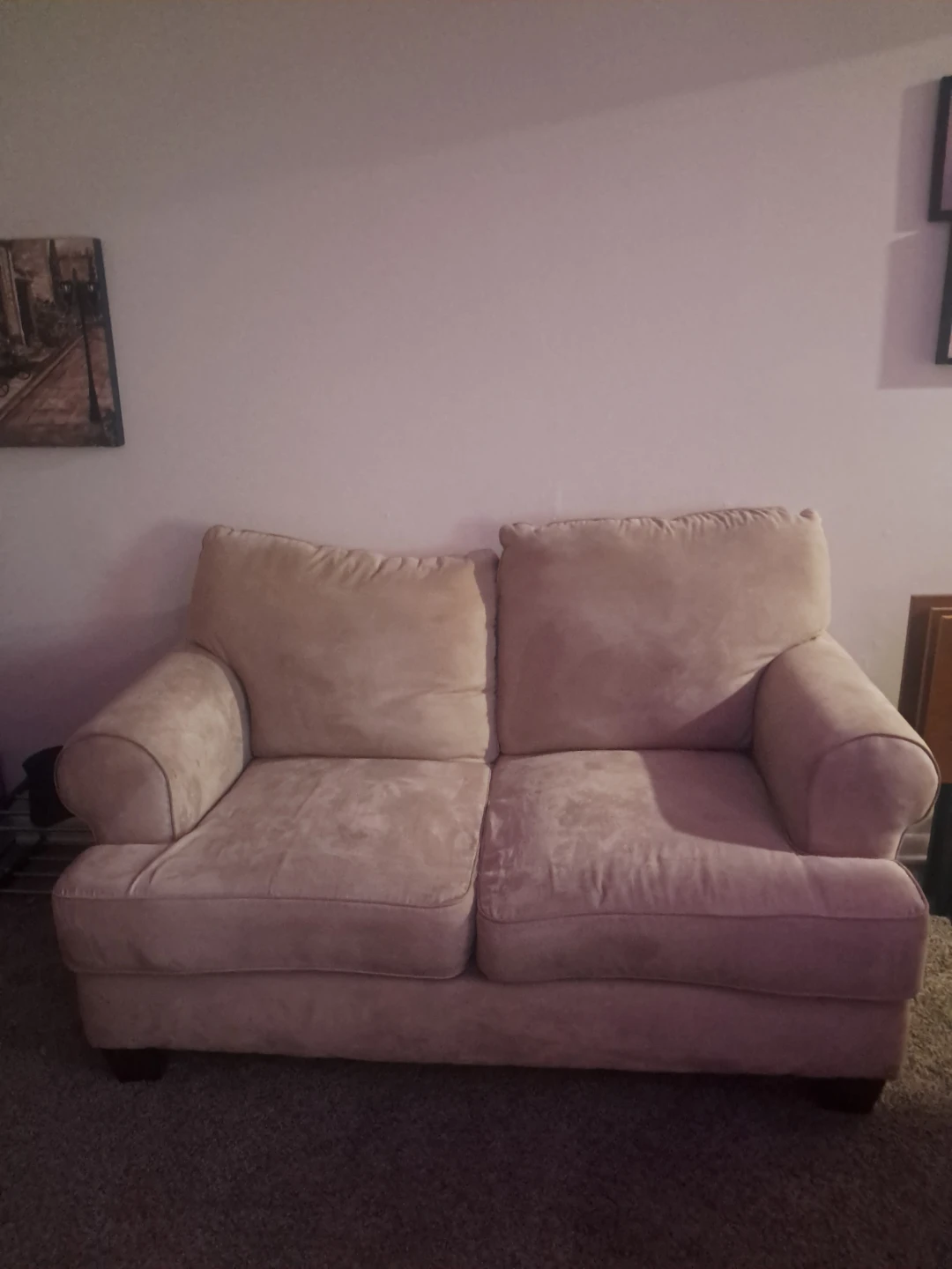 Beige Loveseat Sofa - photo 3