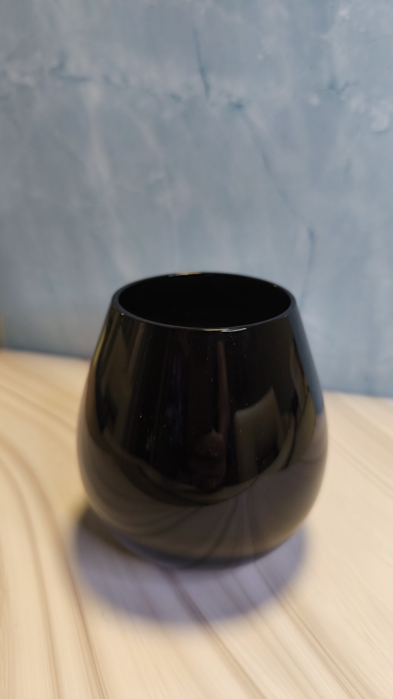 Artland Midnight Black Stemless Wine Glasses, Set of 4, 22 oz - photo 2