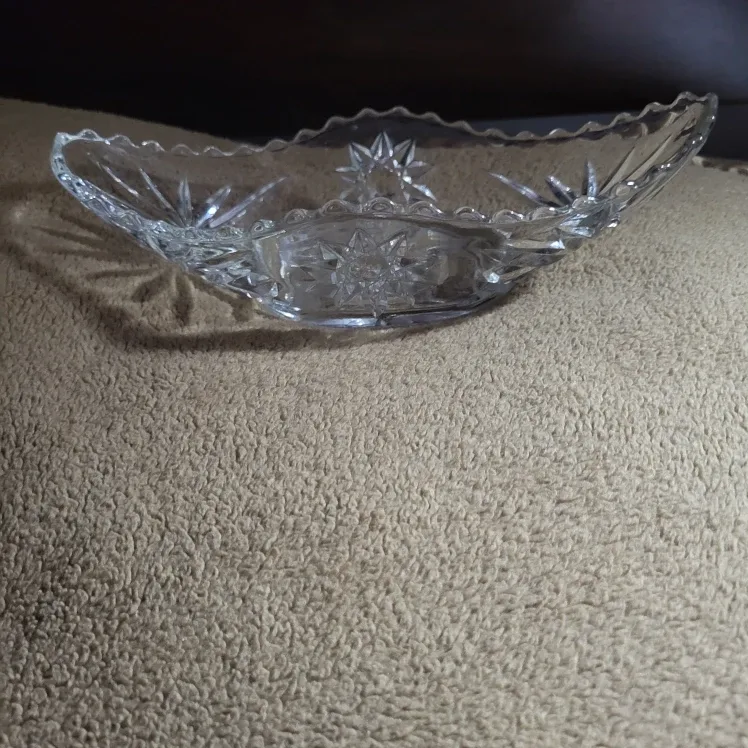 Vintage Clear Glass Serving Dish