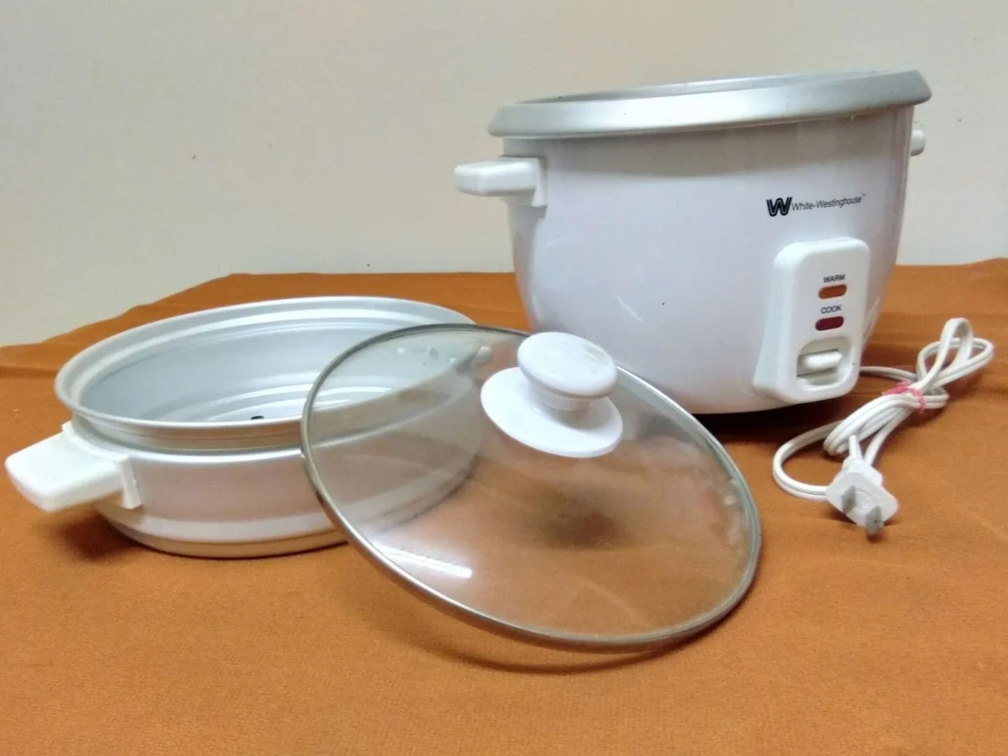 White-Westinghouse Rice Cooker with Steamer image indicator(4)