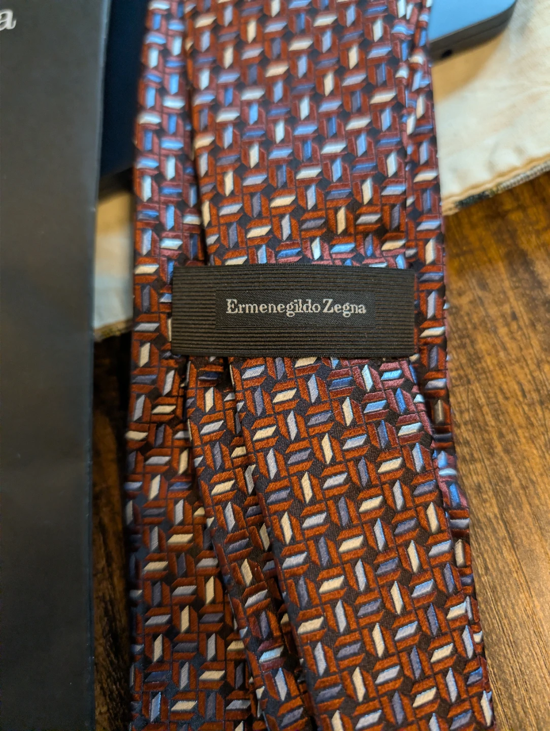 Ermenegildo Zegna Silk Tie - Brown Pattern - photo 2