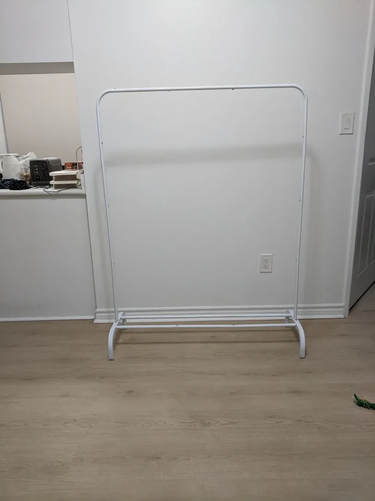 White Metal Clothes Rack