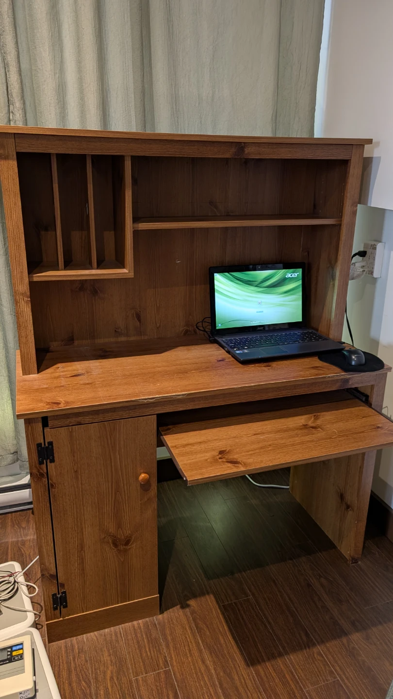 Wooden Desk with Hutch - photo 2