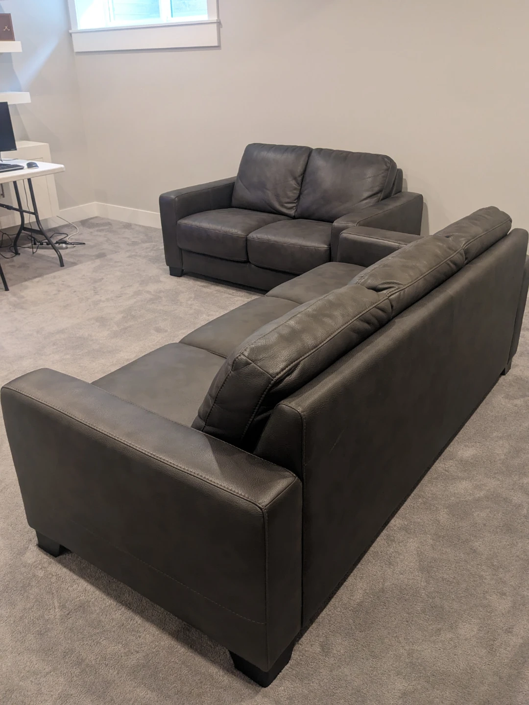 Faux Leather Sofa & Loveseat - photo 5