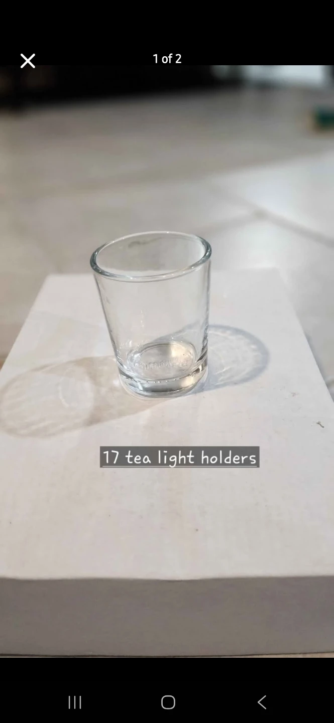 17 Clear Glass Tea Light Holders